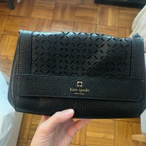 Kate Spade Black Textured Shoulder Bag
